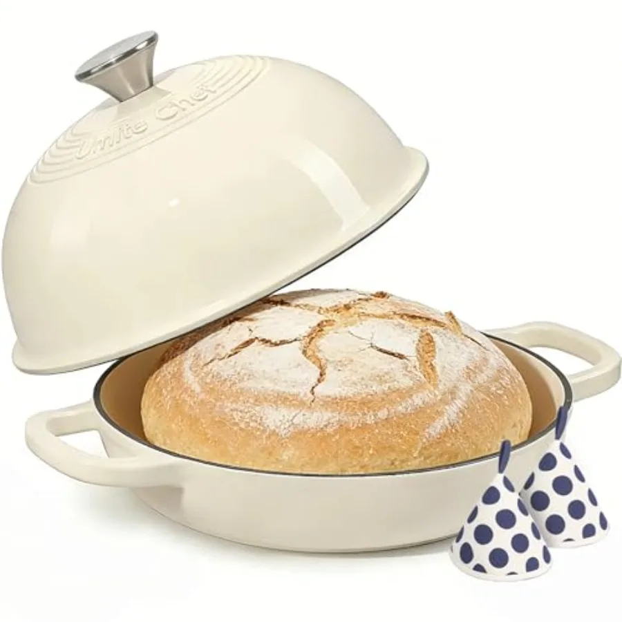 Enameled Round Cast Iron Bread Oven 6 Qt Cast Iron Dutch Oven for Homemade Sourdough Bread Baking Bread Pot with Dome Lid and C
Enameled Round Cast Iron Bread Oven 6 Qt Cast Iron Dutch Oven for Homemade Sourdough Bread Baking Bread Pot with Dome Lid and C