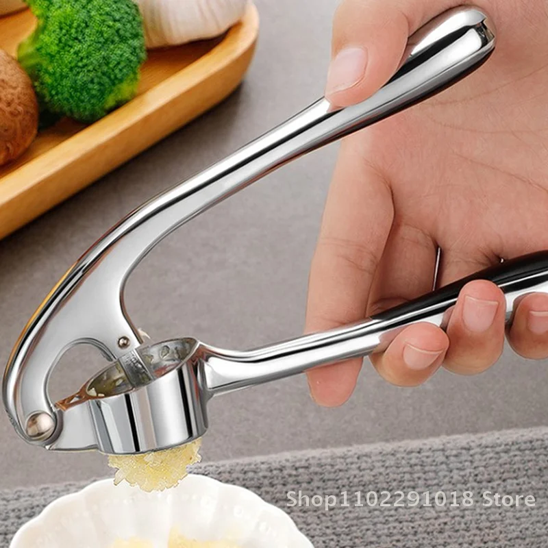 Garlic Press Set - Rust Proof & Dishwasher Safe Professional Garlic Mincer Tool, Silicone Garlic Peeler & Brush
Garlic Press Set - Rust Proof & Dishwasher Safe Professional Garlic Mincer Tool, Silicone Garlic Peeler & Brush