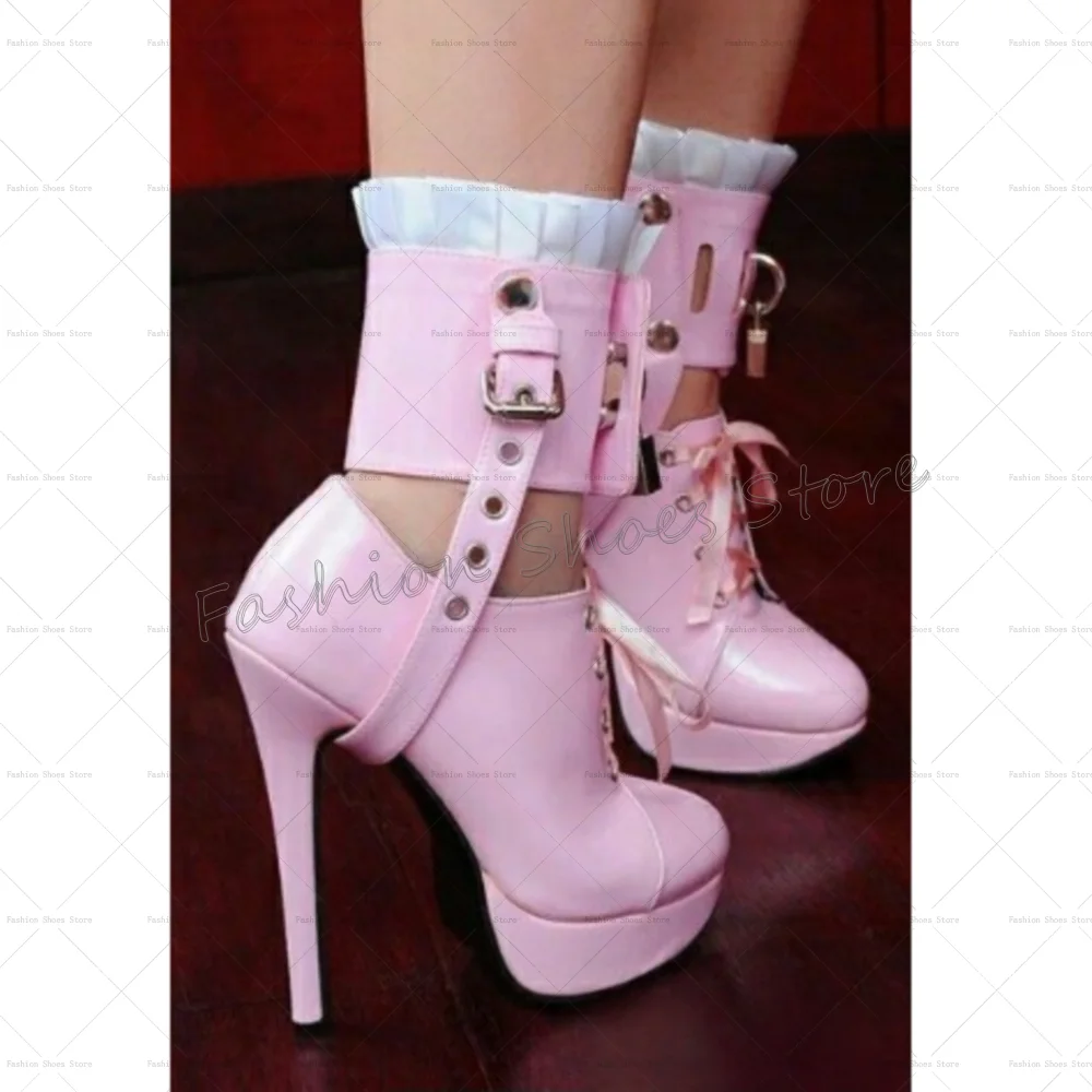 Pink Platform Round Toe Boots Patent leather Women Shoes Stilettos High HeelsStile Party Banquet Dating 2025 Zapatos Para Mujere
Pink Platform Round Toe Boots Patent leather Women Shoes Stilettos High HeelsStile Party Banquet Dating 2025 Zapatos Para Mujere