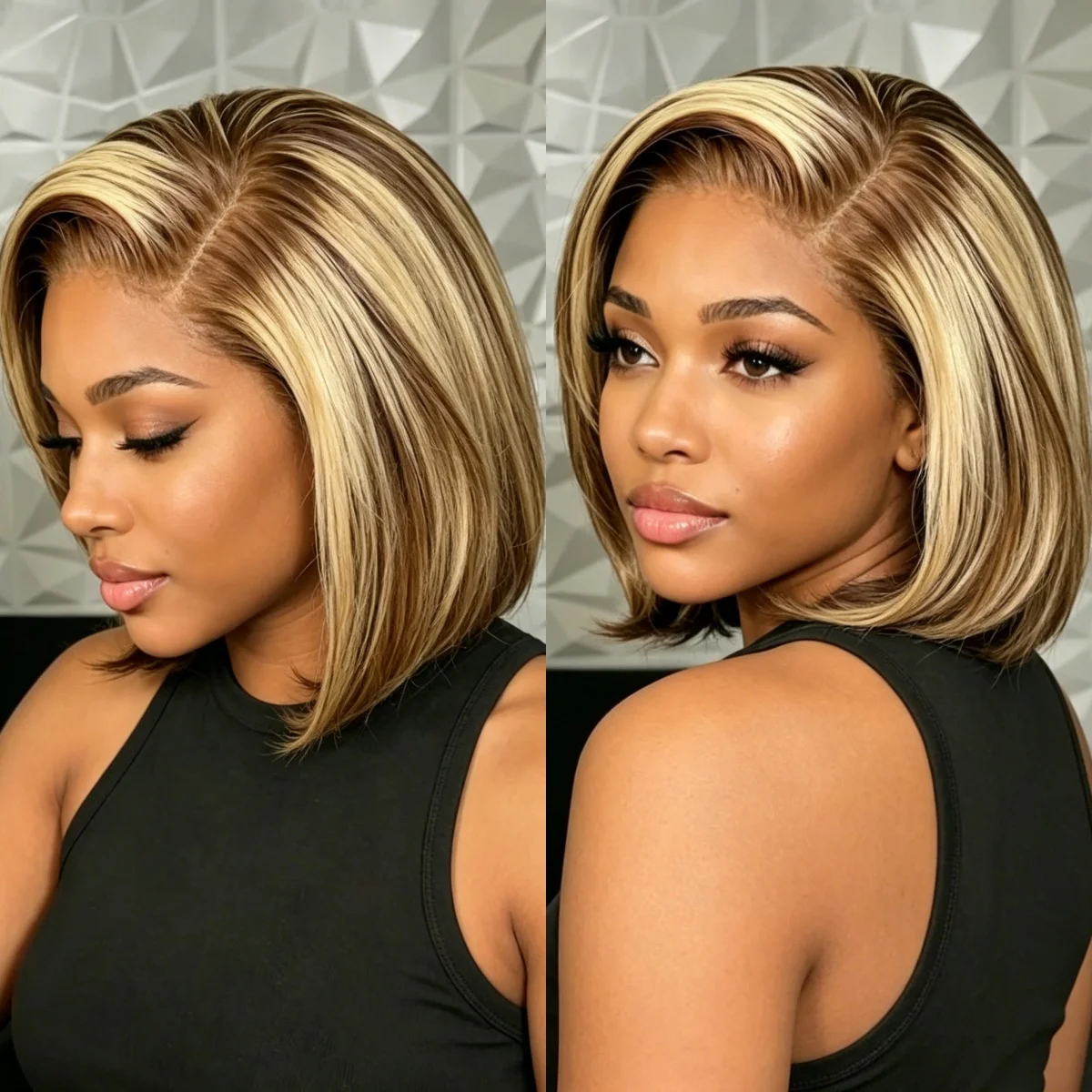 P427 Straight Brazilian Human Hair Wigs 13x4 Lace Frontal Hair Wig Short Bob Hair Wig 180% density
P427 Straight Brazilian Human Hair Wigs 13x4 Lace Frontal Hair Wig Short Bob Hair Wig 180% density