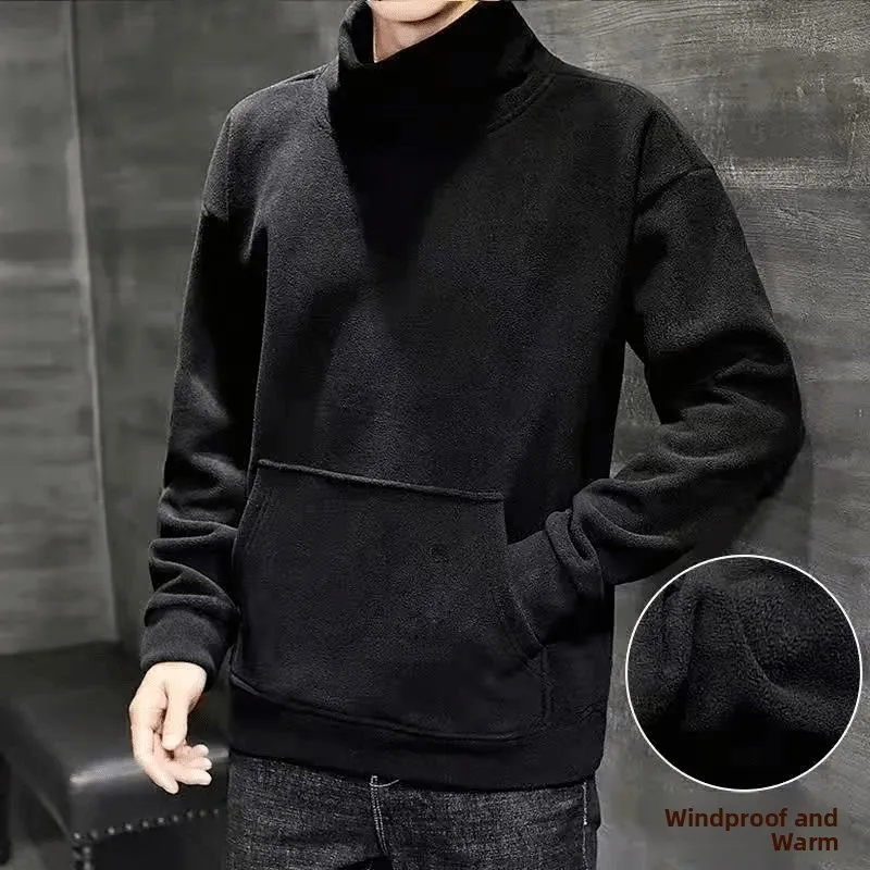 Women's Long Sleeve Fleece Lined Hoodie Half High Collar Thermal Top Trendy Inner Wear T-Shirt Korean Style Loose Fit Pullover
Women's Long Sleeve Fleece Lined Hoodie Half High Collar Thermal Top Trendy Inner Wear T-Shirt Korean Style Loose Fit Pullover