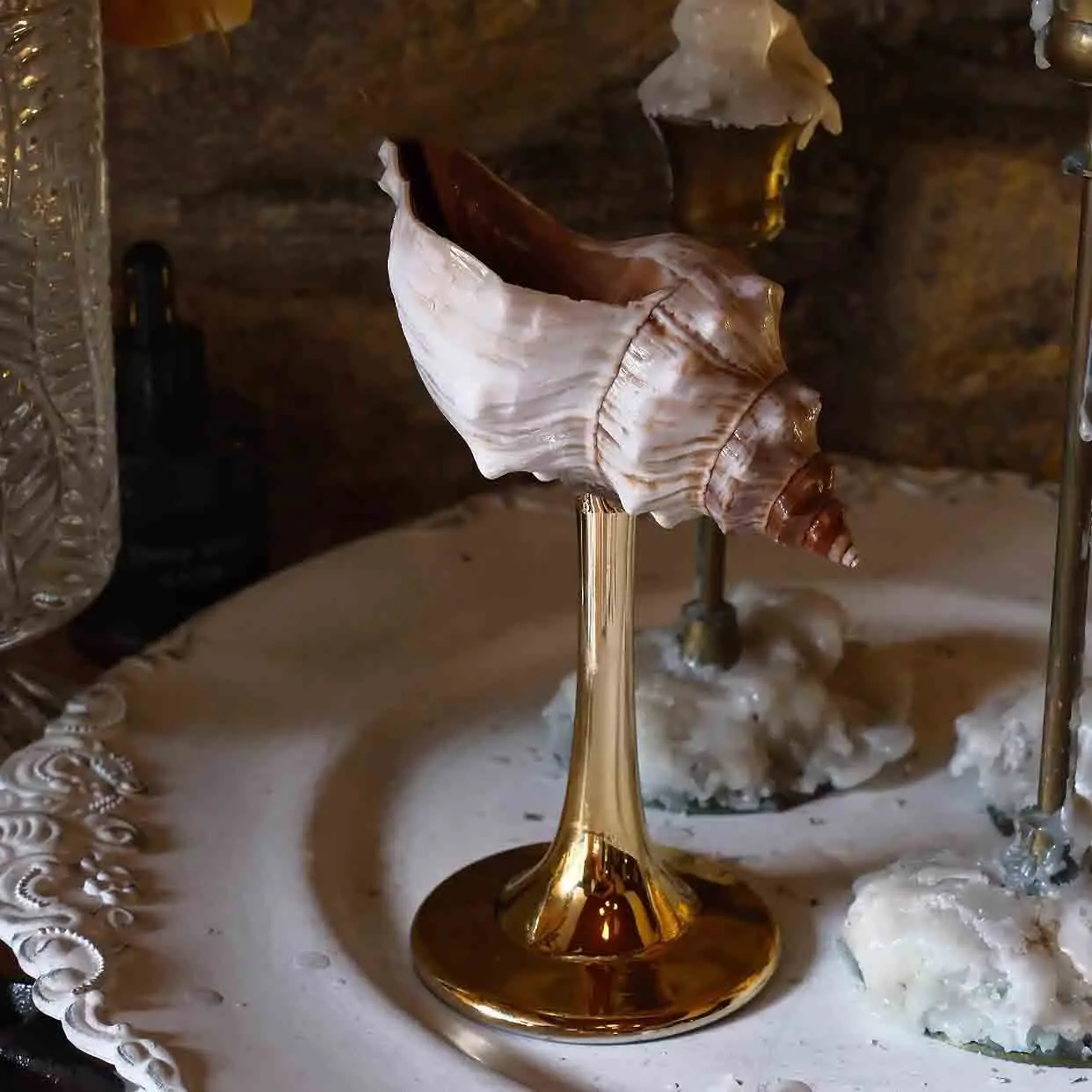 Creative Design Conch Shaped Goblet Saloon Cocktail Cup Holiday Gift Metal Base Art Photography Prop Party Champagne Glass
Creative Design Conch Shaped Goblet Saloon Cocktail Cup Holiday Gift Metal Base Art Photography Prop Party Champagne Glass