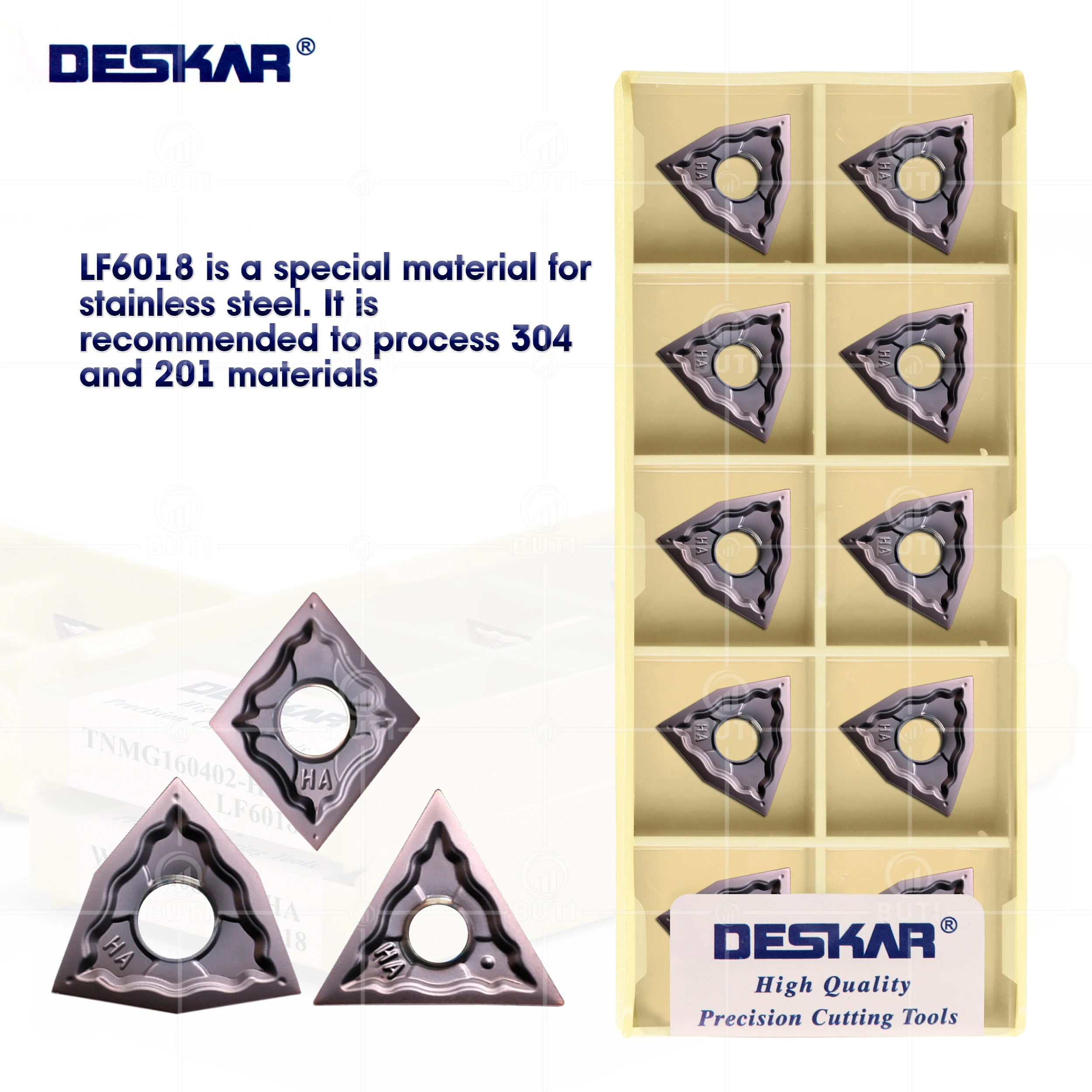 DESKAR 100% оригинальный TNMG160402 WNMG080402 CNMG120402 HA LF6018 токарный станок с ЧПУ Режущий инструмент карбидная вставка для нержавеющей стали
DESKAR 100% оригинальный TNMG160402 WNMG080402 CNMG120402 HA LF6018 токарный станок с ЧПУ Режущий инструмент карбидная вставка для нержавеющей стали