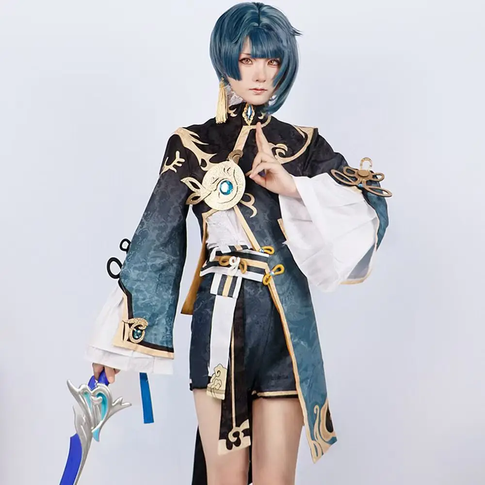 Genshin Impact XingQiu Cosplay Costume Full Set Chinese Style Robe And Accessories With Wig For Men Halloween Comic Con Outfit
Genshin Impact XingQiu Cosplay Costume Full Set Chinese Style Robe And Accessories With Wig For Men Halloween Comic Con Outfit