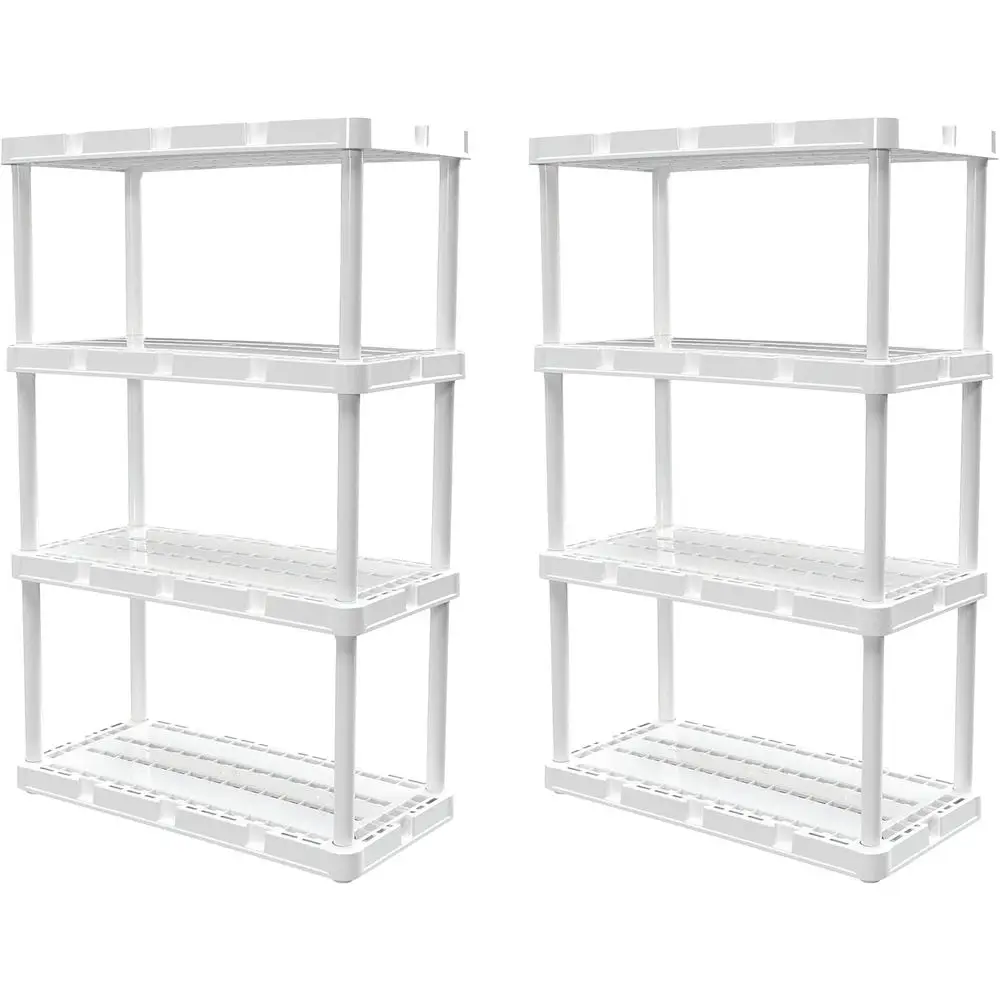 2-Pack Light Duty Ventilated Shelves for Home, Garage, and Laundry - White
2-Pack Light Duty Ventilated Shelves for Home, Garage, and Laundry - White