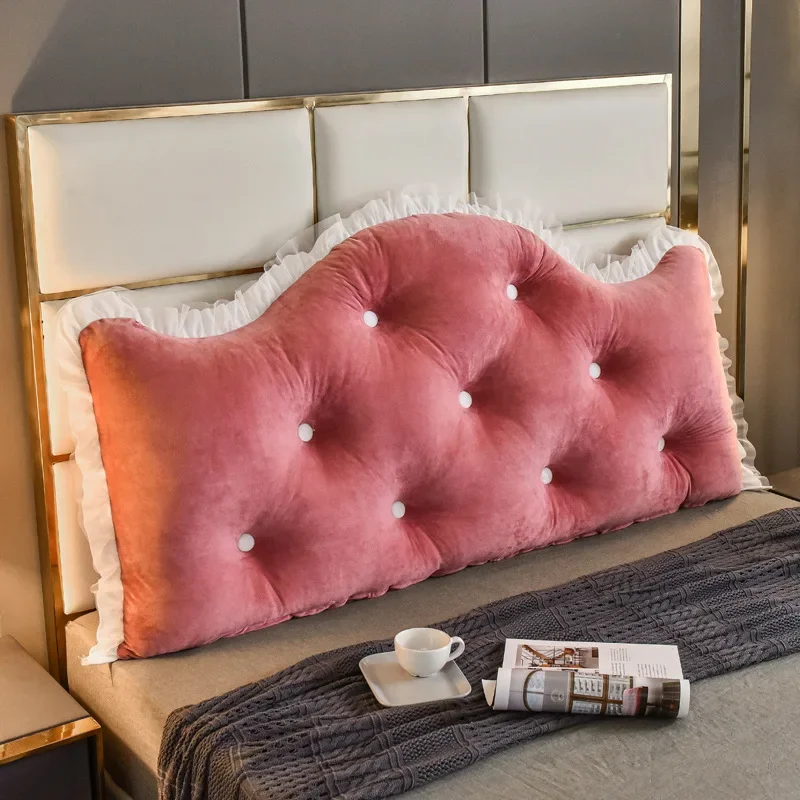 European Princess Style Lace Headboard Cushion Light Luxury Removable Crystal Velvet Tatami with Anti Collision Large Backrest
European Princess Style Lace Headboard Cushion Light Luxury Removable Crystal Velvet Tatami with Anti Collision Large Backrest
