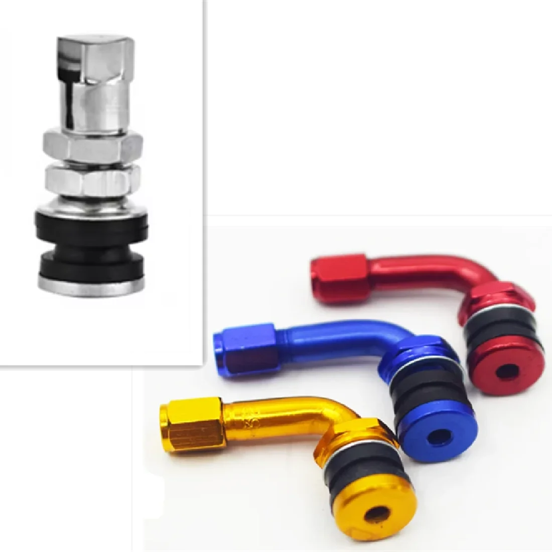 2pcs Motorcycle Metal Valve Stems Chrome TR161 for Honda Kawasaki Yamaha Suzuki Motorcycle Valve Stem 90 Degree Angle Adapter
2pcs Motorcycle Metal Valve Stems Chrome TR161 for Honda Kawasaki Yamaha Suzuki Motorcycle Valve Stem 90 Degree Angle Adapter