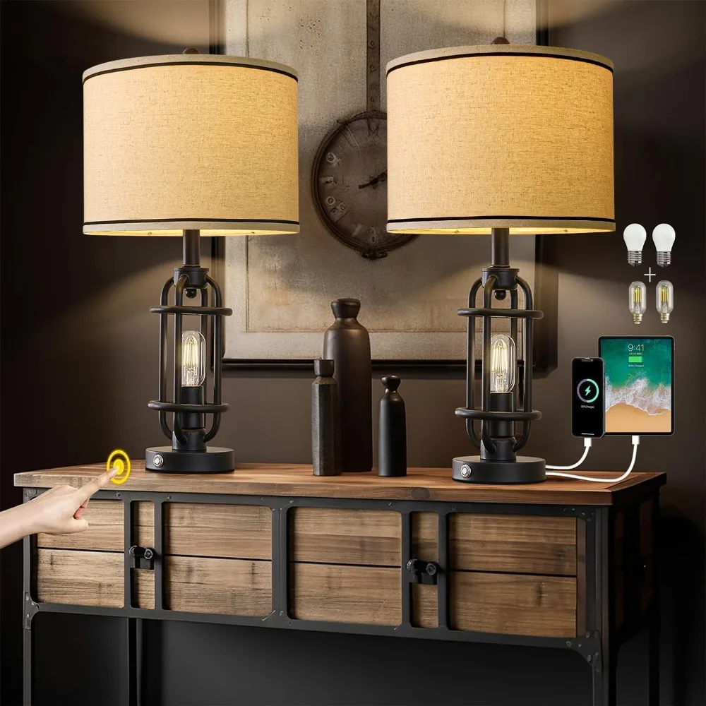 Industrial Black Metal Table Lamps Living Room Lamp for Nightstand Bedroom lamps Set of 2 Bedside End
Industrial Black Metal Table Lamps Living Room Lamp for Nightstand Bedroom lamps Set of 2 Bedside End