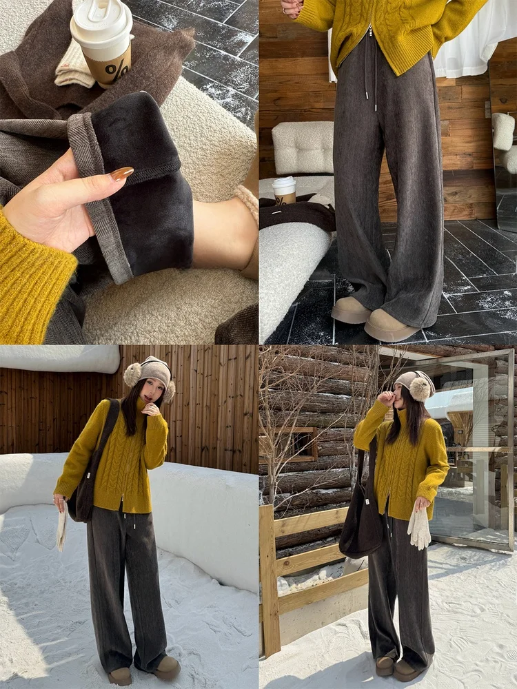 plus Size Women's Casual Fce Lined Pants High Waist Loose Wide Leg Pants Winter Comfortable plus Size Sister Casual Trousers
plus Size Women's Casual Fce Lined Pants High Waist Loose Wide Leg Pants Winter Comfortable plus Size Sister Casual Trousers