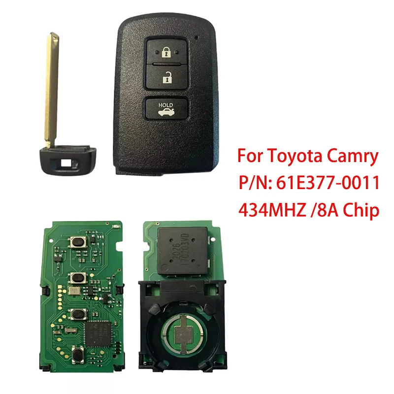CN007118 Aftermarket Model BA2EK For Toyota Camry Smart Key 434MHz P/N 89904-42180 61E377-0011 Keyless Go
CN007118 Aftermarket Model BA2EK For Toyota Camry Smart Key 434MHz P/N 89904-42180 61E377-0011 Keyless Go
