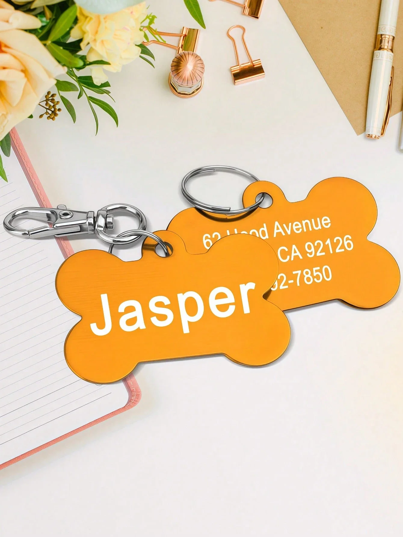 Custom Engraved Pet ID Tag Bone Shape Stainless Steel Keychain For Dogs Cats
Custom Engraved Pet ID Tag Bone Shape Stainless Steel Keychain For Dogs Cats