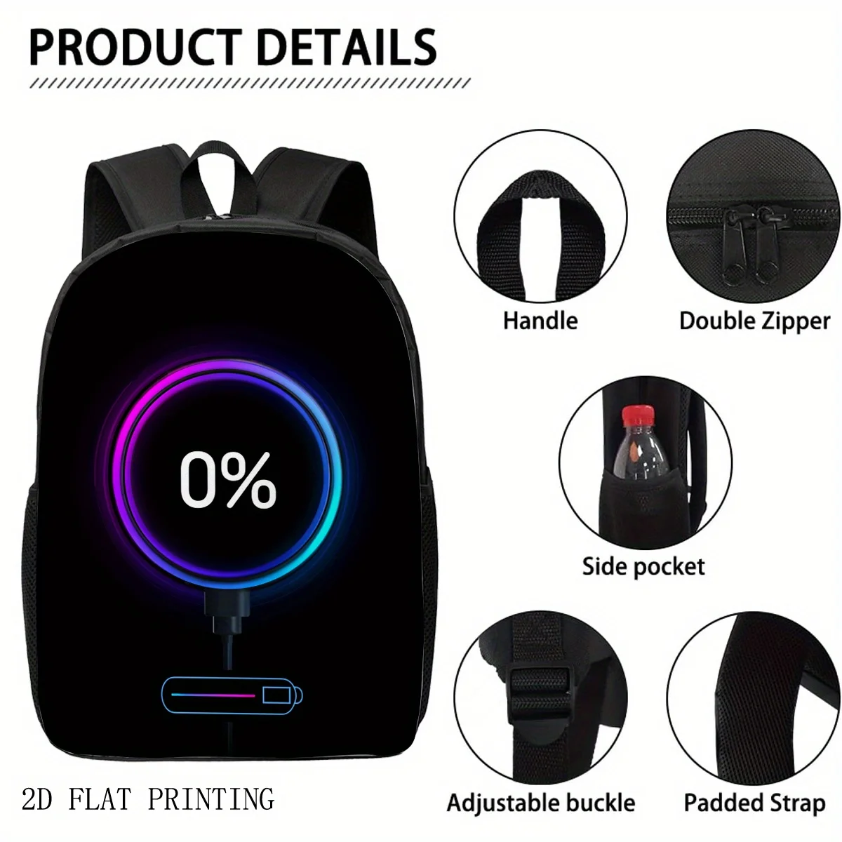 An electronic digital charging backpack with modern design, with luminous effect and battery status display, advanced functions
An electronic digital charging backpack with modern design, with luminous effect and battery status display, advanced functions