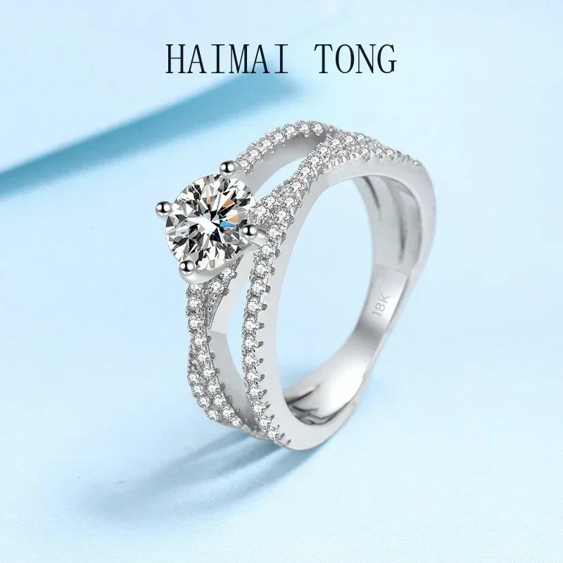 Designer Jewelry Cross Winding 18K White Gold VVS1 D Color 1CT Moissanite Diamond Round Sparkling Luxury Quality Gift for Women
Designer Jewelry Cross Winding 18K White Gold VVS1 D Color 1CT Moissanite Diamond Round Sparkling Luxury Quality Gift for Women