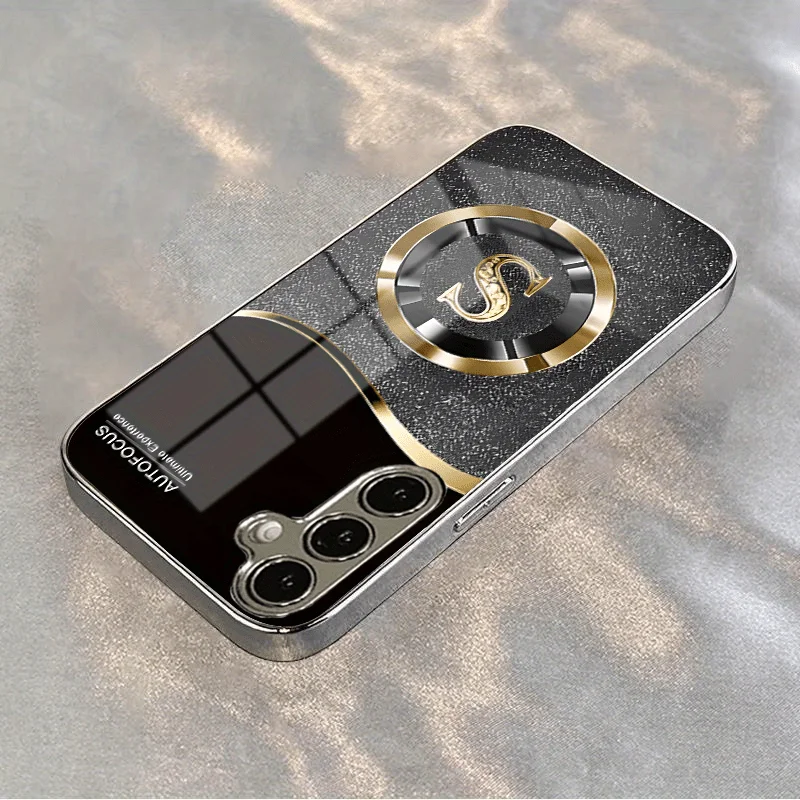 Black gold - S-pattern electroplated glass phone case, suitable for Samsung Galaxy S26/S25/S24/S23/S22/S21 and other models
Black gold - S-pattern electroplated glass phone case, suitable for Samsung Galaxy S26/S25/S24/S23/S22/S21 and other models