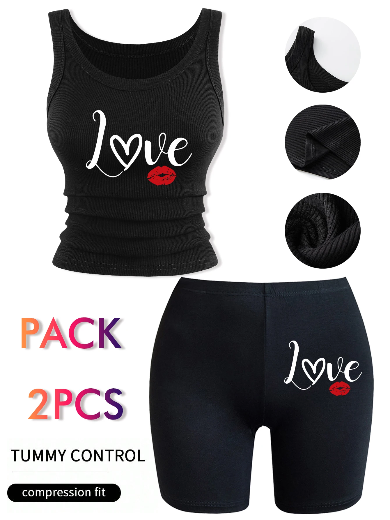Комплект: укороченный топ-камизоль с принтом «Love Red Lip Art» и летние шорты/леггинсы из хлопка, облегающие, эластичные, для женщин
Комплект: укороченный топ-камизоль с принтом «Love Red Lip Art» и летние шорты/леггинсы из хлопка, облегающие, эластичные, для женщин
