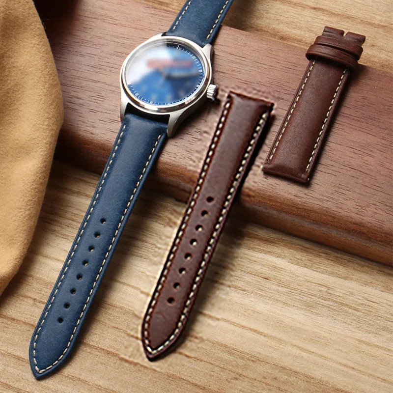 Retro Style Genuine Leather Watchband Handmade Men's Wristwatch Strap 19mm 20mm 21mm 22mm Versatile Widths for Various Watches
Retro Style Genuine Leather Watchband Handmade Men's Wristwatch Strap 19mm 20mm 21mm 22mm Versatile Widths for Various Watches