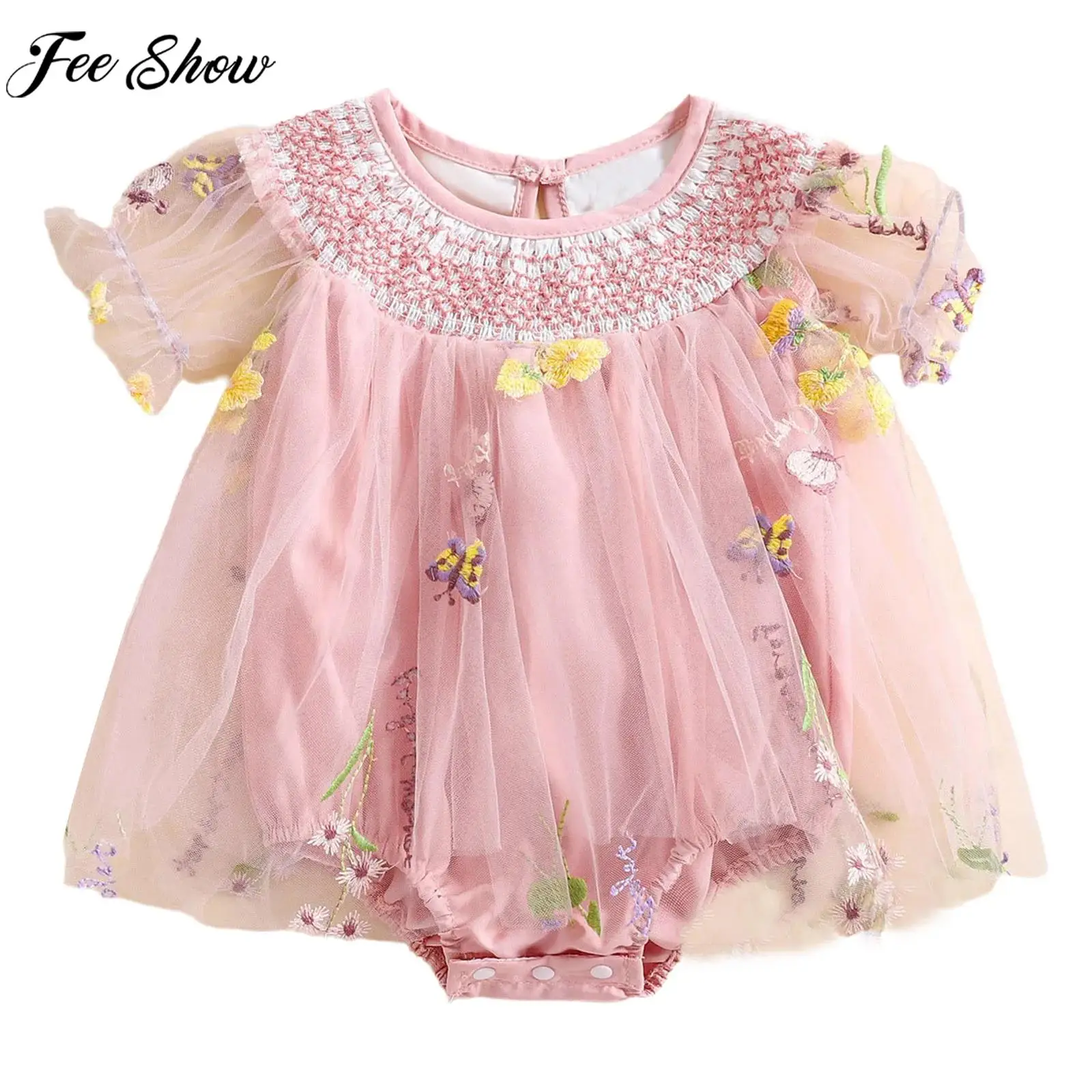 Baby Girls Tulle Tutu Romper Fairy Princess Dress Short Sleeve Floral Bodysuit Birthday Party Beach Holiday Photo Shoot Costume
Baby Girls Tulle Tutu Romper Fairy Princess Dress Short Sleeve Floral Bodysuit Birthday Party Beach Holiday Photo Shoot Costume