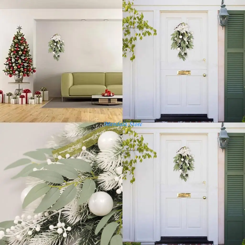 U2JC Christmas Wreath Upside Down White Flower Fruit Garland for Xmas Tree Home Wall Door Window Decor Artificial Garlands
U2JC Christmas Wreath Upside Down White Flower Fruit Garland for Xmas Tree Home Wall Door Window Decor Artificial Garlands