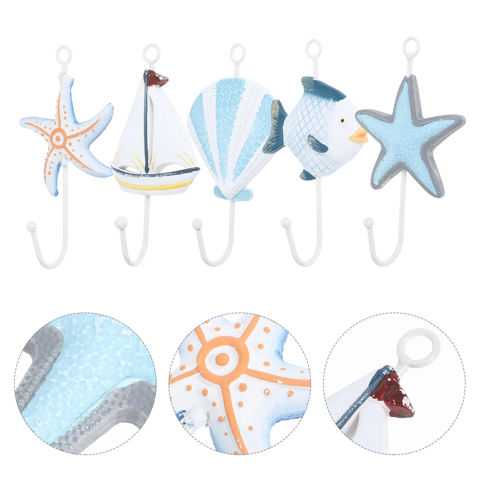 5Pcs Mediterranean Style Shower Curtain Hooks Powder Mold Sea Star Shell Sailboat Bathroom Decoration
5Pcs Mediterranean Style Shower Curtain Hooks Powder Mold Sea Star Shell Sailboat Bathroom Decoration