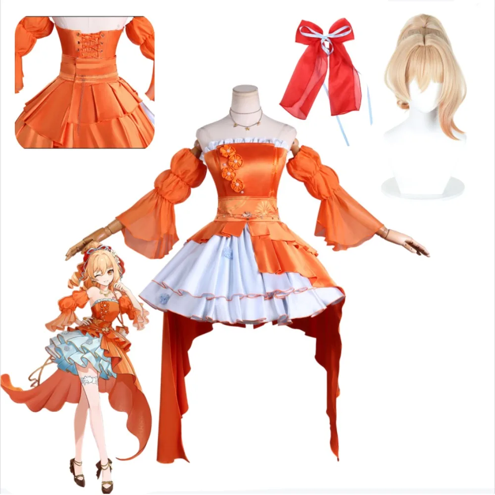 Genshin Impact Yoimiya Resplendent Feast Cosplay Full Orange-Red Goldfish Evening Dress Adult Women Anime Game Halloween Outfit
Genshin Impact Yoimiya Resplendent Feast Cosplay Full Orange-Red Goldfish Evening Dress Adult Women Anime Game Halloween Outfit
