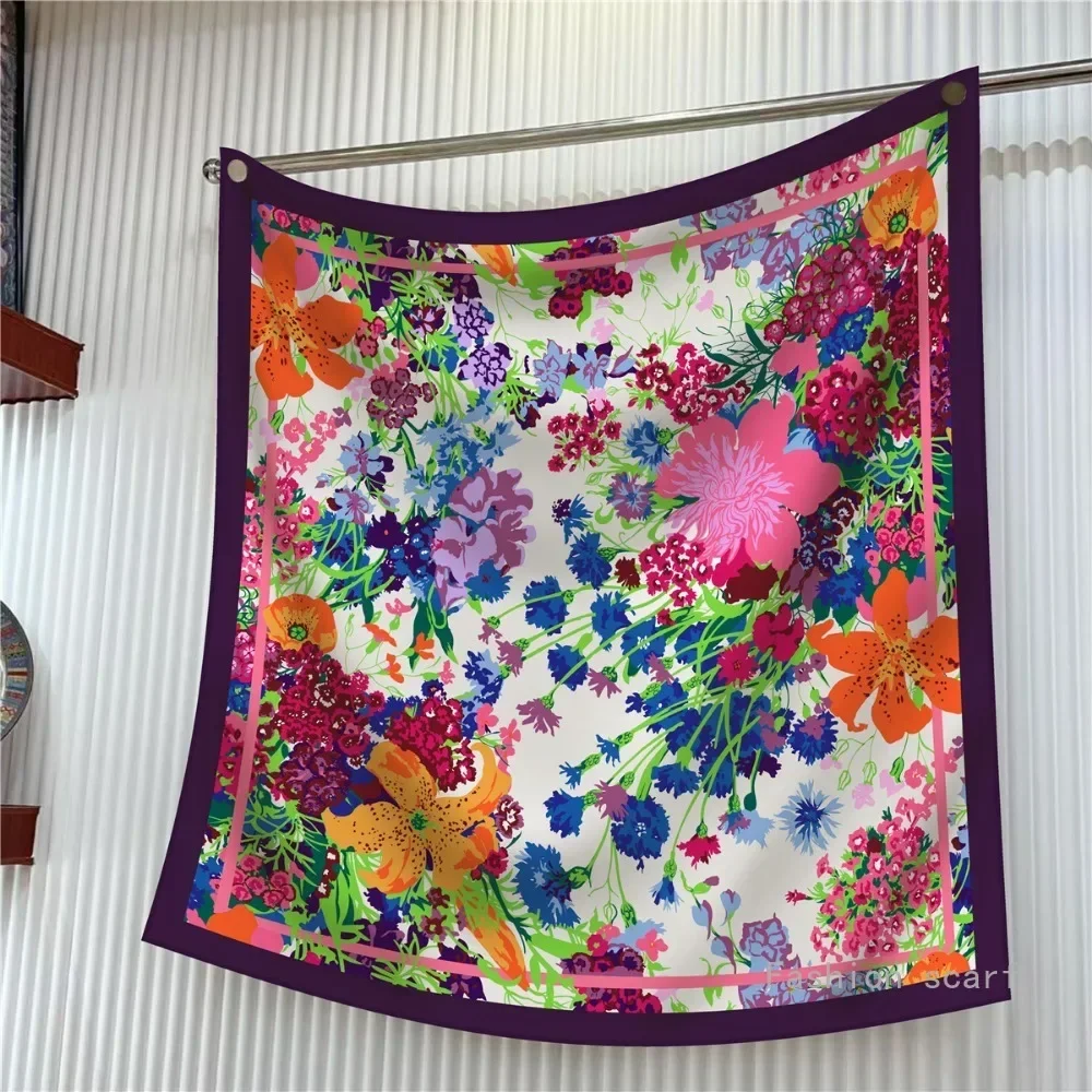 90CM Modern Fashion Twill Silk Tulip Plant Flower Ladies Sunscreen Shawl Large Square Scarf Scarf Silk Scarf Wholesale
90CM Modern Fashion Twill Silk Tulip Plant Flower Ladies Sunscreen Shawl Large Square Scarf Scarf Silk Scarf Wholesale