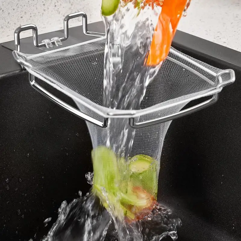 New Sink Filter Drain Rack Stainless Steel Kitchen Sink Filter Mesh Bag Stand Waste Garbage Net Shelf Sink Corner Mesh Strainer
New Sink Filter Drain Rack Stainless Steel Kitchen Sink Filter Mesh Bag Stand Waste Garbage Net Shelf Sink Corner Mesh Strainer