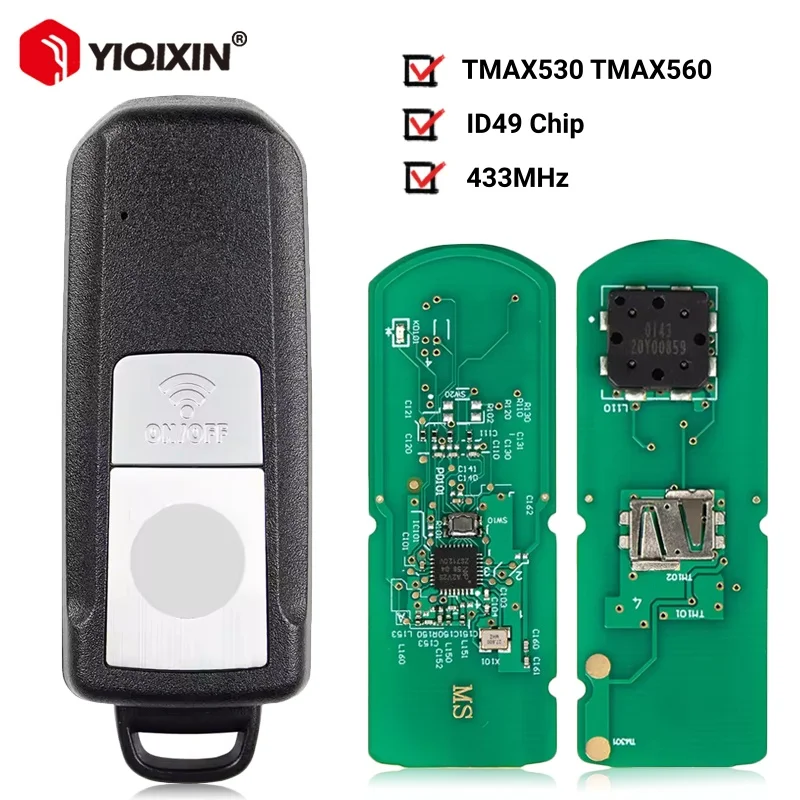 YIQIXIN 433 МГц дистанционный ключ для мотоцикла YAMAHA TMAX530 TMAX560 XMAX300 NVX155 AEROX JAUNS QBIX 2016-2023 ID49 чип смарт-ключ
YIQIXIN 433 МГц дистанционный ключ для мотоцикла YAMAHA TMAX530 TMAX560 XMAX300 NVX155 AEROX JAUNS QBIX 2016-2023 ID49 чип смарт-ключ