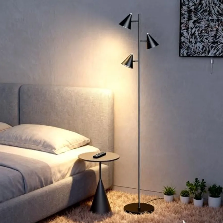 Tree Floor Lamp with Remote, Dimmable 3 Rotatable LED Lights, 5 Color Temperatures, 63" Modern Standing Lamp for Living Room, B
Tree Floor Lamp with Remote, Dimmable 3 Rotatable LED Lights, 5 Color Temperatures, 63" Modern Standing Lamp for Living Room, B