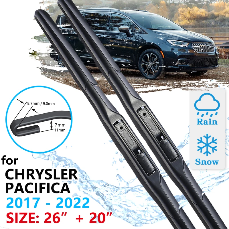 Автомобильная передняя щетка стеклоочистителя для Chrysler Pacifica Voyager Grand Caravan 2017 ~ 2022, стеклоочистители для лобового стекла, автомобильные аксессуары
Автомобильная передняя щетка стеклоочистителя для Chrysler Pacifica Voyager Grand Caravan 2017 ~ 2022, стеклоочистители для лобового стекла, автомобильные аксессуары