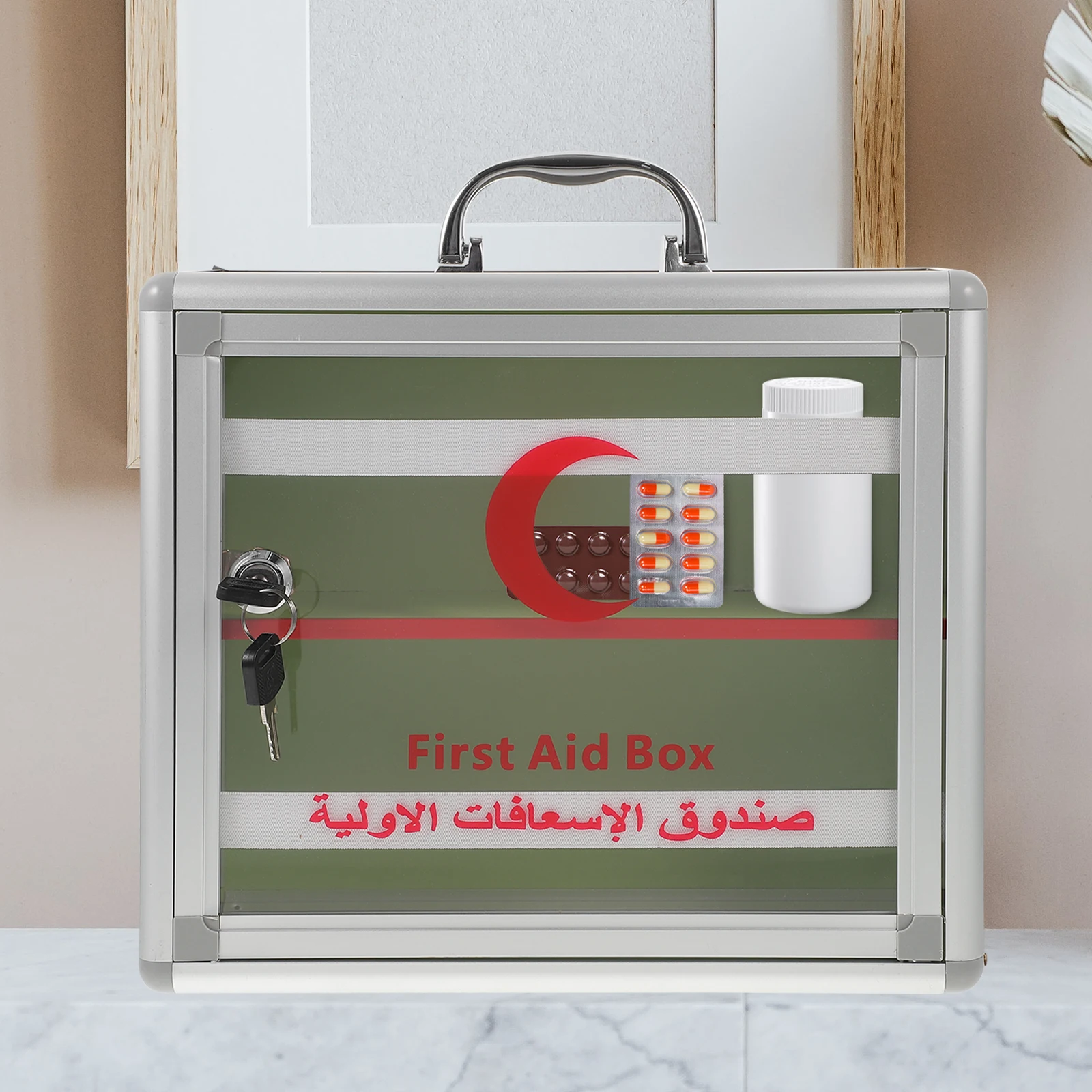 Household First Aid Kit Outdoor Aluminum Alloy Hanging Wall-mounted Medicine Case
Household First Aid Kit Outdoor Aluminum Alloy Hanging Wall-mounted Medicine Case