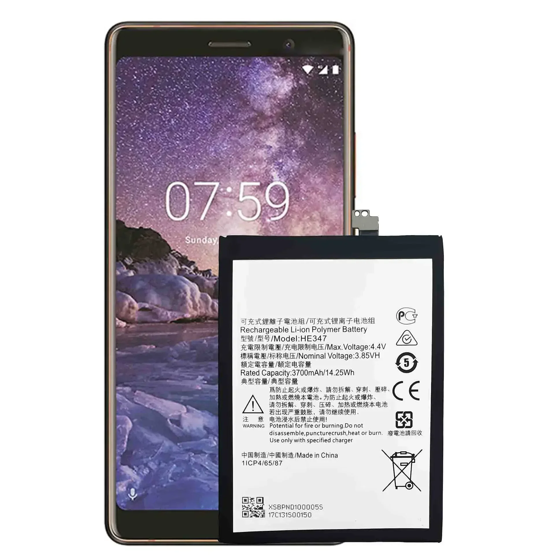 HE347 Высококачественная сменная батарея для мобильного телефона Nokia 7plus 7P TA1062, большая емкость, 3700 мАч, последние батареи
HE347 Высококачественная сменная батарея для мобильного телефона Nokia 7plus 7P TA1062, большая емкость, 3700 мАч, последние батареи
