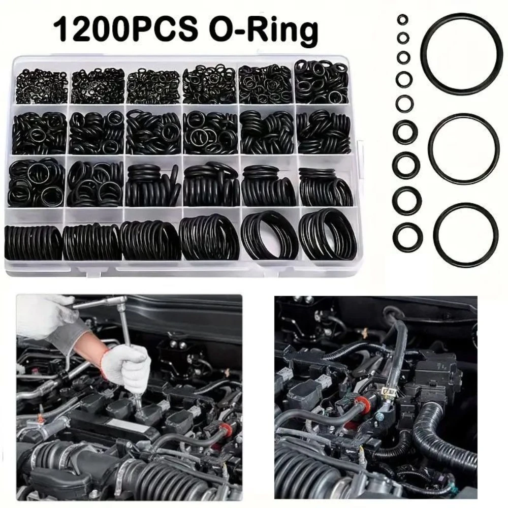 1200pcs Universal Thickened Rubber Sealing Rings Gaskets for Automotive Air Conditioning O-ring Compressor Seal Repair Washers
1200pcs Universal Thickened Rubber Sealing Rings Gaskets for Automotive Air Conditioning O-ring Compressor Seal Repair Washers
