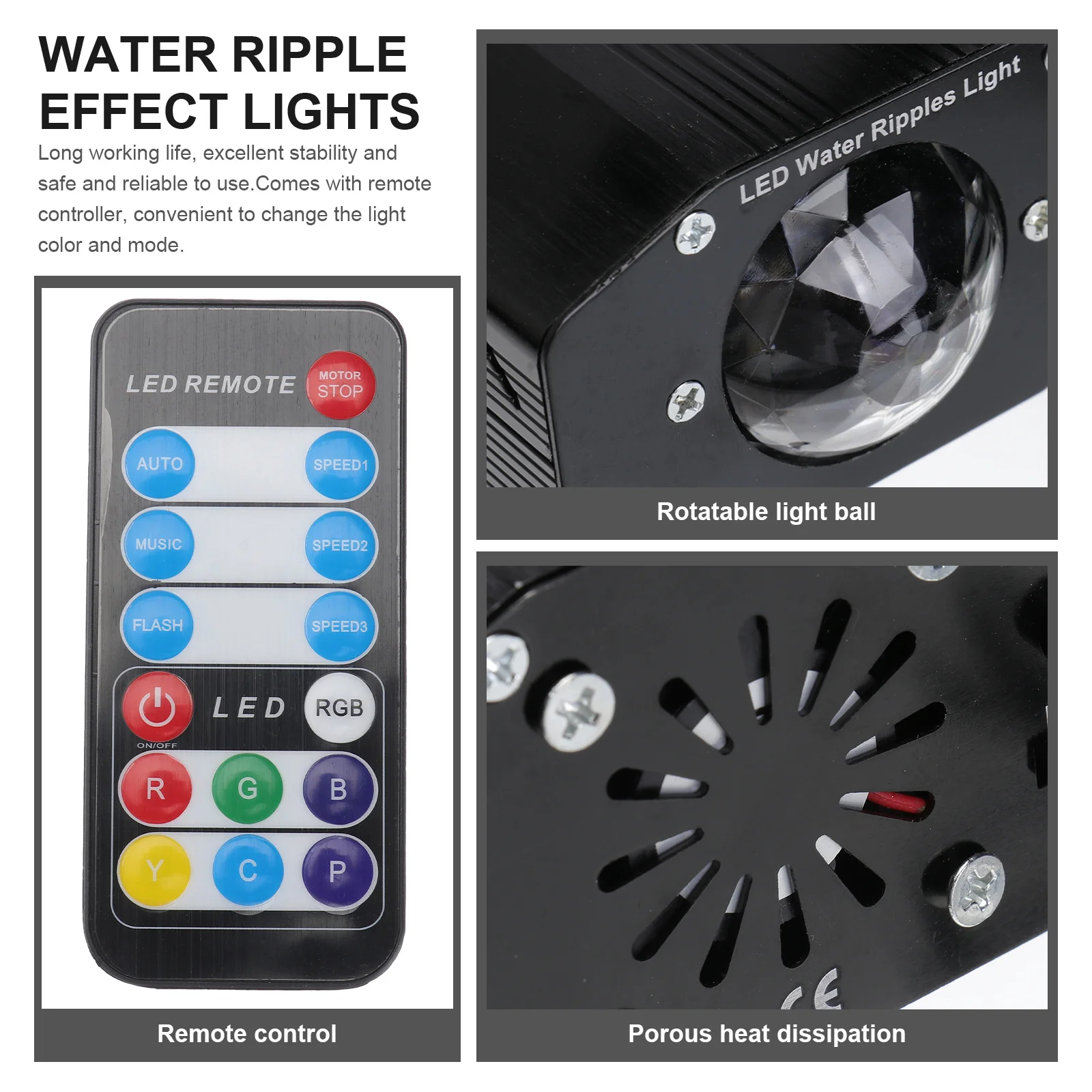 LED Water with 7 Colors Rotating Ball Lamp Remote Controlled Dj Party Light for Club Stage Ktv Home Decor Holiday
LED Water with 7 Colors Rotating Ball Lamp Remote Controlled Dj Party Light for Club Stage Ktv Home Decor Holiday