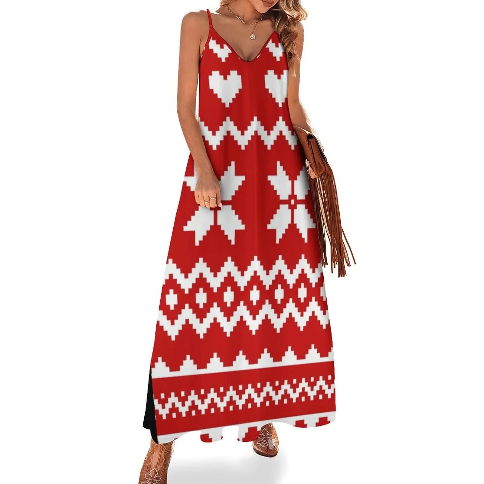 Dachshund Christmas sweater pattern Sleeveless Dress Bridesmaid dress woman clothes for women
Dachshund Christmas sweater pattern Sleeveless Dress Bridesmaid dress woman clothes for women