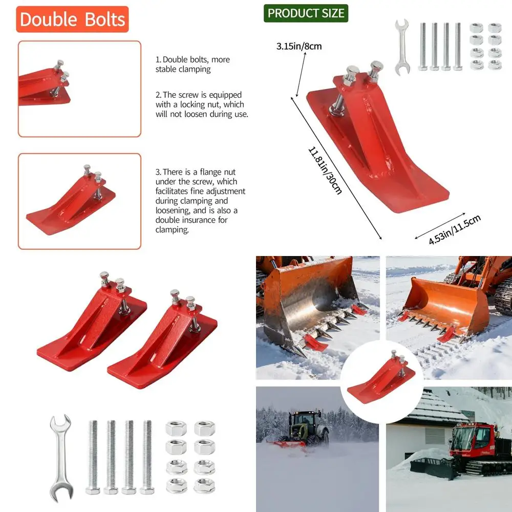 Double Hex Nut Bolt Ski Edge Tractor Bucket Protectors, 3/8 Thick Anti-Skid for Gravel Spreading and Removal
Double Hex Nut Bolt Ski Edge Tractor Bucket Protectors, 3/8 Thick Anti-Skid for Gravel Spreading and Removal