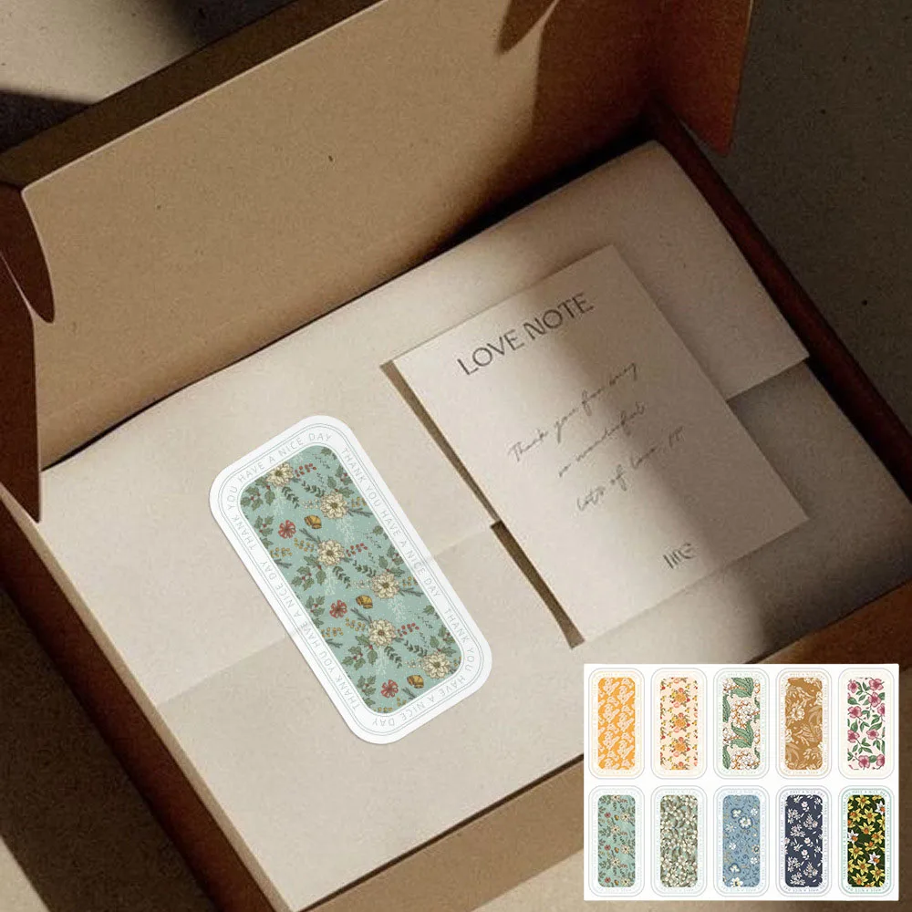 100Pcs Rectangular Flowers Stickers Gift Box Sealing Self Adhesive Packaging Stickers
100Pcs Rectangular Flowers Stickers Gift Box Sealing Self Adhesive Packaging Stickers