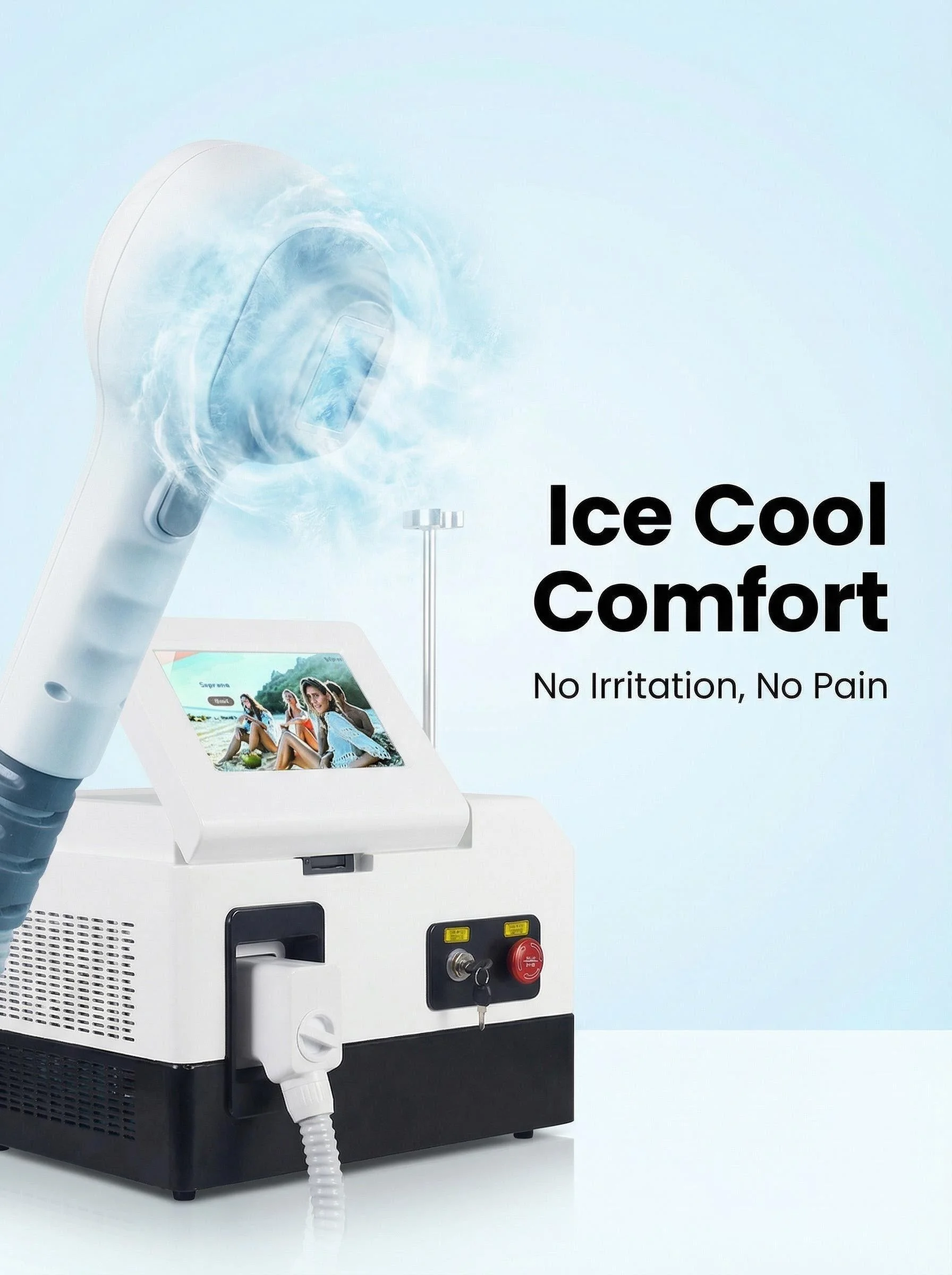 Intelligent Diode Laser Hair Removal Device - Painless Permanent Solution 3 Wavelengths 755NM 808NM 1064NM for All Skin Colors
Intelligent Diode Laser Hair Removal Device - Painless Permanent Solution 3 Wavelengths 755NM 808NM 1064NM for All Skin Colors