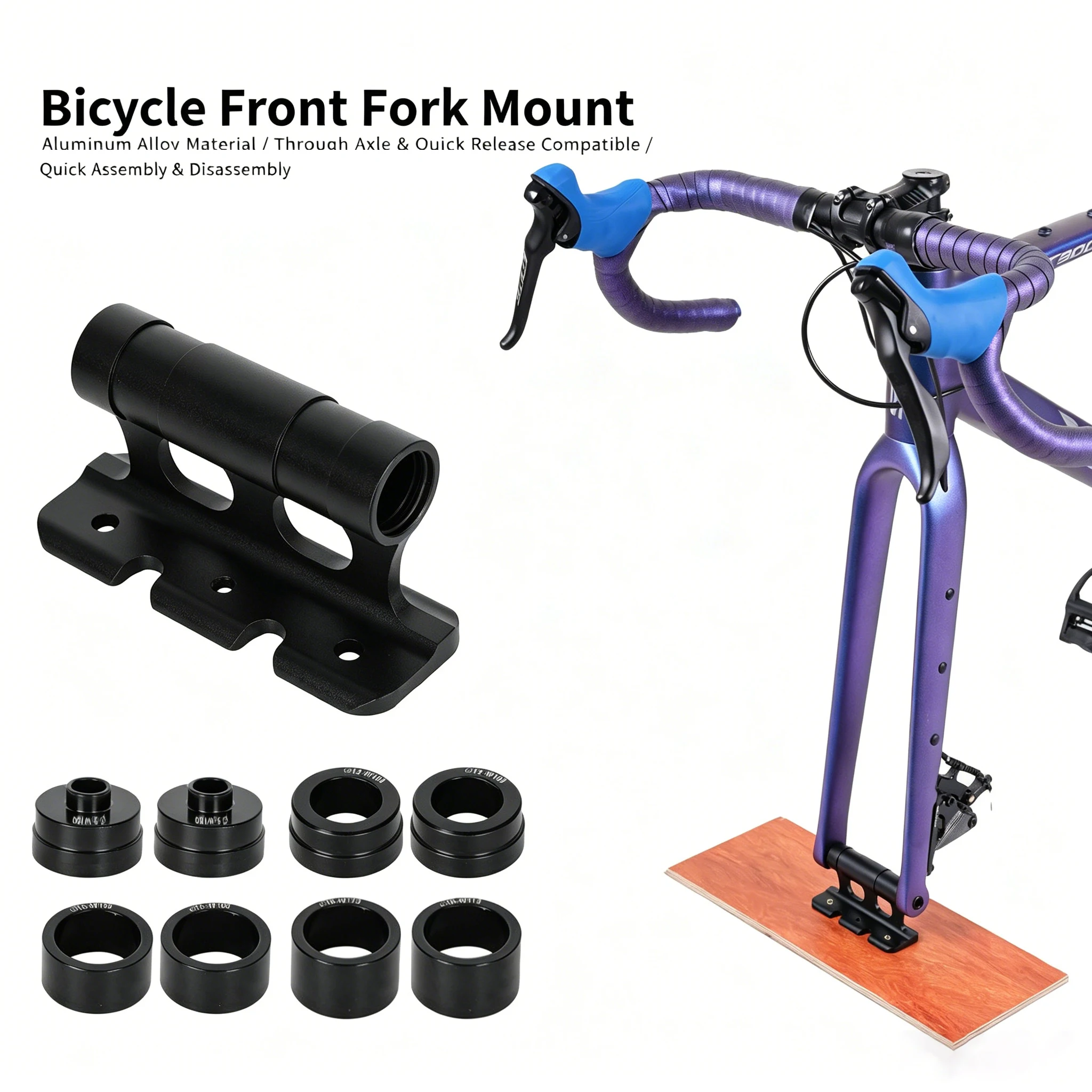 SUKOU Bicycle Fork Mount Block Car Roof Bike Fixed Bracket Holder Aluminum Alloy Quick Release Thru Axle for MTB Road Universal
SUKOU Bicycle Fork Mount Block Car Roof Bike Fixed Bracket Holder Aluminum Alloy Quick Release Thru Axle for MTB Road Universal