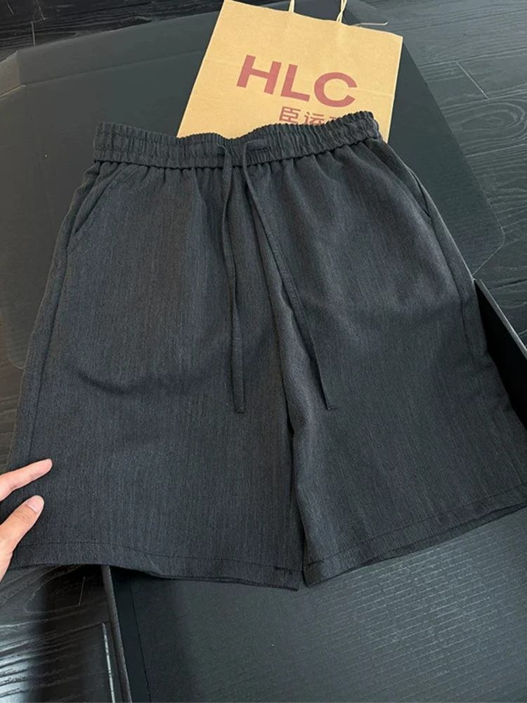 Deep Grey Linen-Like Short Pants Men's Lightweight Breathable Summer Sporty Straight Cut Five-Point Casual Knitted Elastic Waist
Deep Grey Linen-Like Short Pants Men's Lightweight Breathable Summer Sporty Straight Cut Five-Point Casual Knitted Elastic Waist