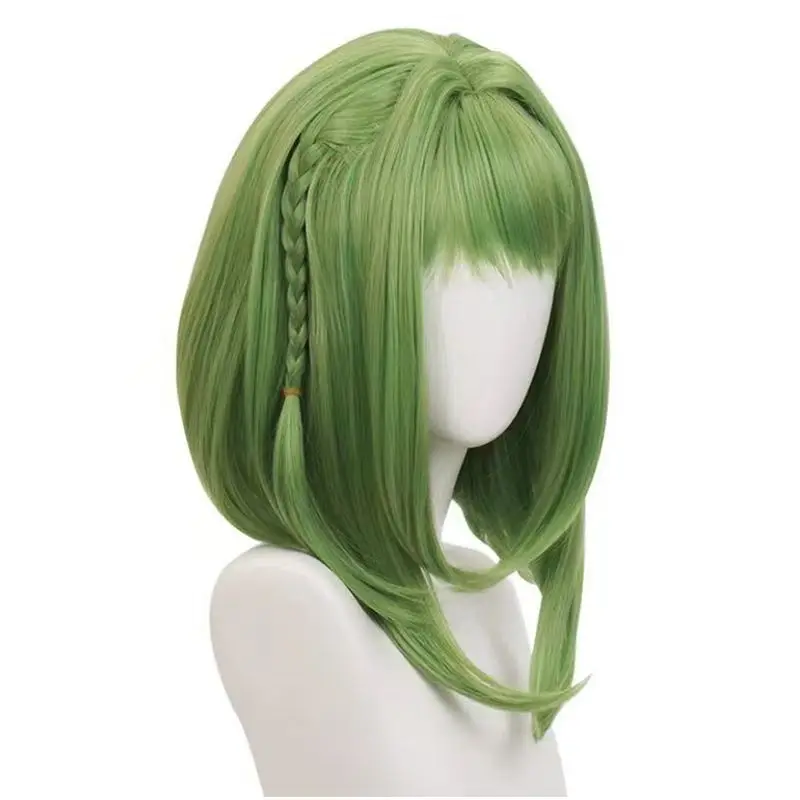 Anime Nanamine Sakura Cosplay Wig Green Short Side braid Hair Heat Resistant Synthetic Fiber Wig With Rose Net Anime Coser Wig
Anime Nanamine Sakura Cosplay Wig Green Short Side braid Hair Heat Resistant Synthetic Fiber Wig With Rose Net Anime Coser Wig
