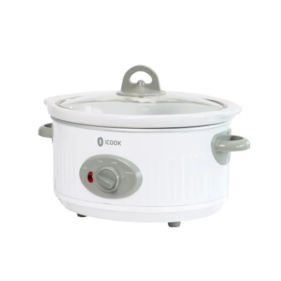 3.5 Quart Slow Cooker with 3 Heat Settings Non-Stick and Dishwasher Safe Removable Ceramic Pot Tempered Glass Lid Cool Touch Ha
3.5 Quart Slow Cooker with 3 Heat Settings Non-Stick and Dishwasher Safe Removable Ceramic Pot Tempered Glass Lid Cool Touch Ha