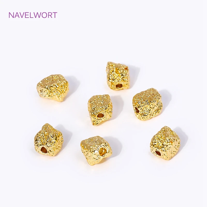 18K Gold Plated Pitting Irregular Spacer Beads For Bracelet Making Fitting Brass Irregular Loose Beads Jewellery Making Supplies
18K Gold Plated Pitting Irregular Spacer Beads For Bracelet Making Fitting Brass Irregular Loose Beads Jewellery Making Supplies