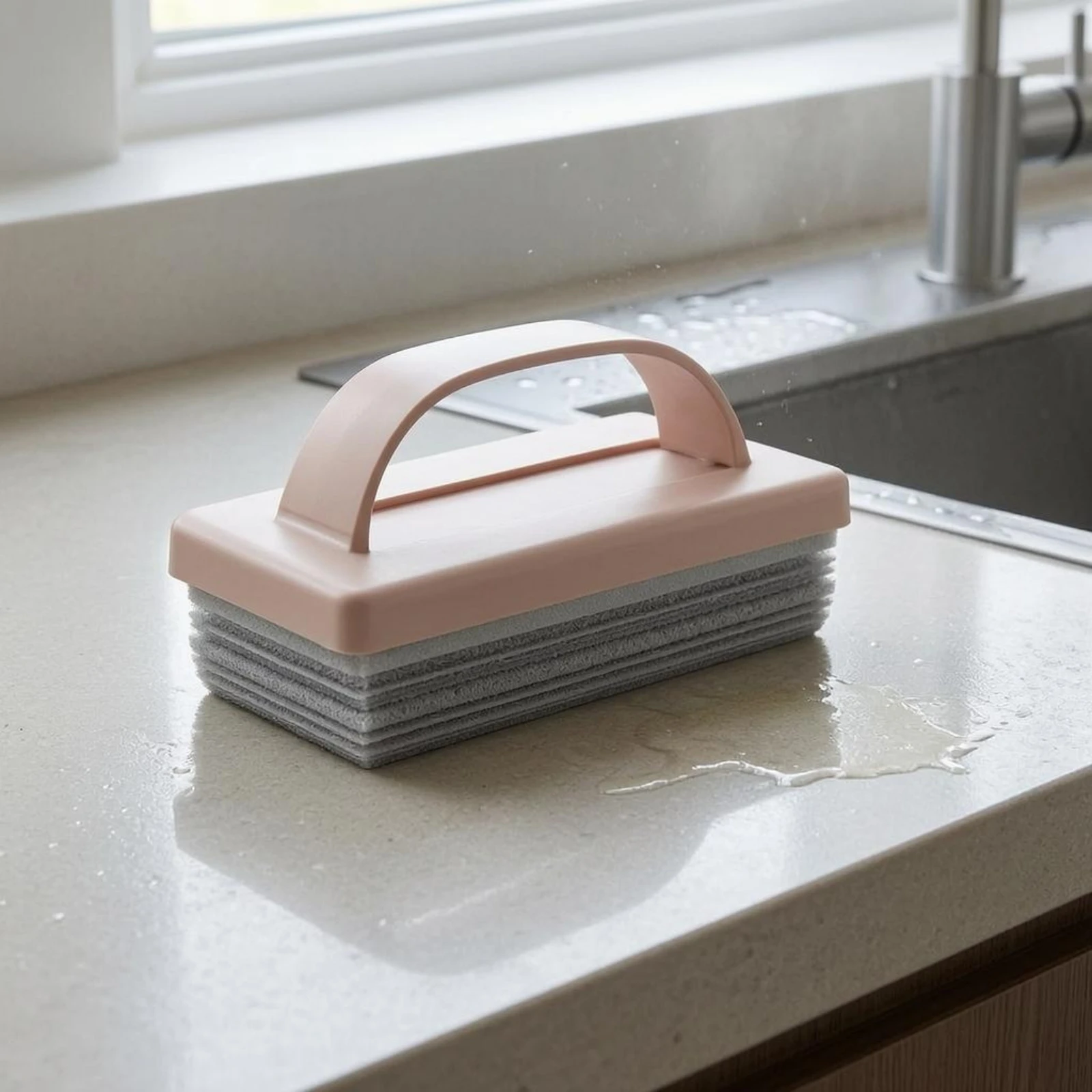 Handheld Sponge Scrubber Plastic Frame Arched-Handle Scrubber Sponge Cleaning Block Absorbent Bathroom Scrub Brush Soft
Handheld Sponge Scrubber Plastic Frame Arched-Handle Scrubber Sponge Cleaning Block Absorbent Bathroom Scrub Brush Soft