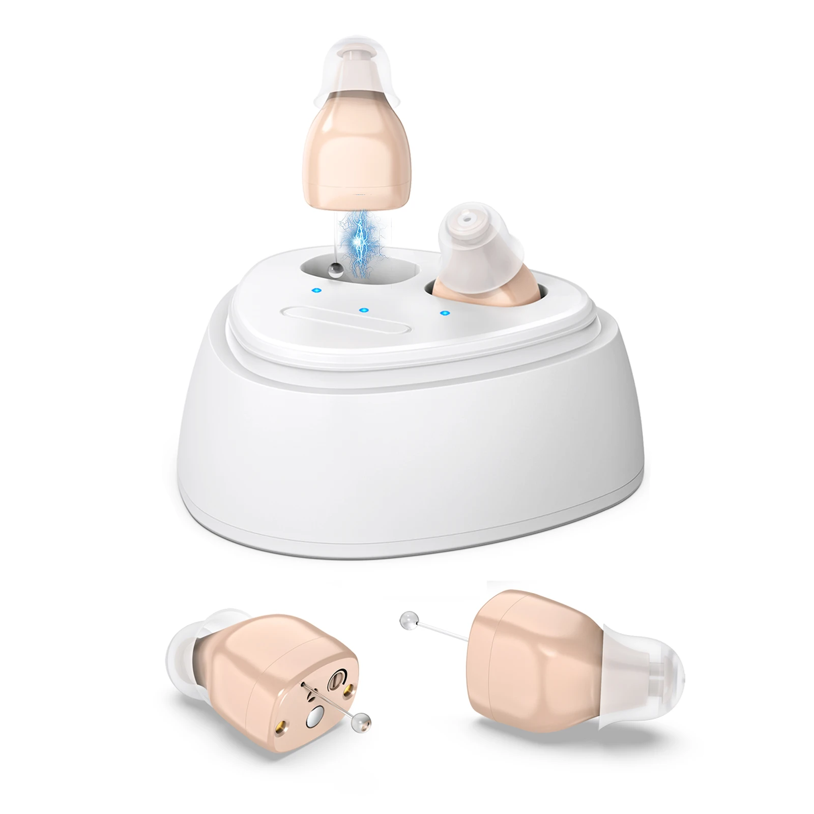 hearing earbuds amplifier, equipped with a USB charging dock, with adjustable volume, adult use as a hearing earphones aids.
hearing earbuds amplifier, equipped with a USB charging dock, with adjustable volume, adult use as a hearing earphones aids.