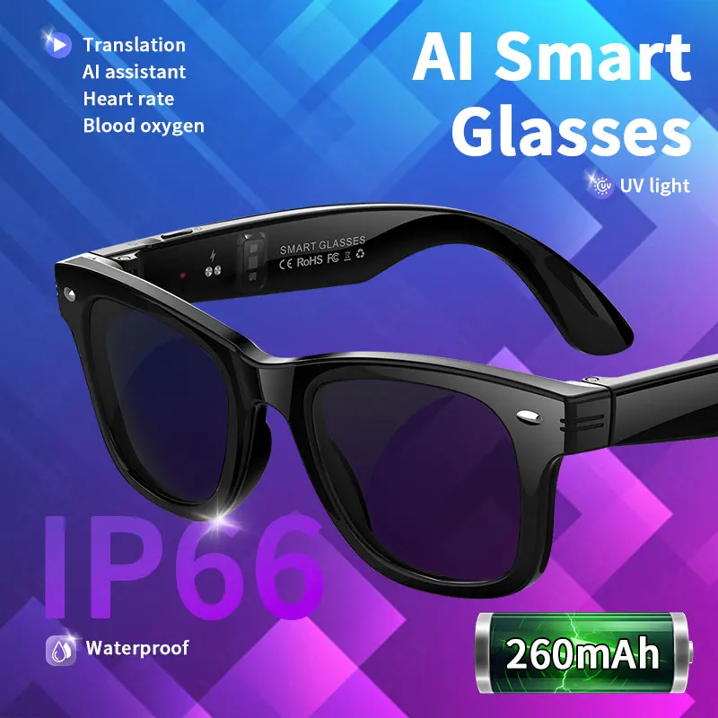 AI Smart Glasses Real-time Transmission Sunglasses IP66 Waterproof 100+ languages Touch Control Video Record Glasses For XIAOMI
AI Smart Glasses Real-time Transmission Sunglasses IP66 Waterproof 100+ languages Touch Control Video Record Glasses For XIAOMI
