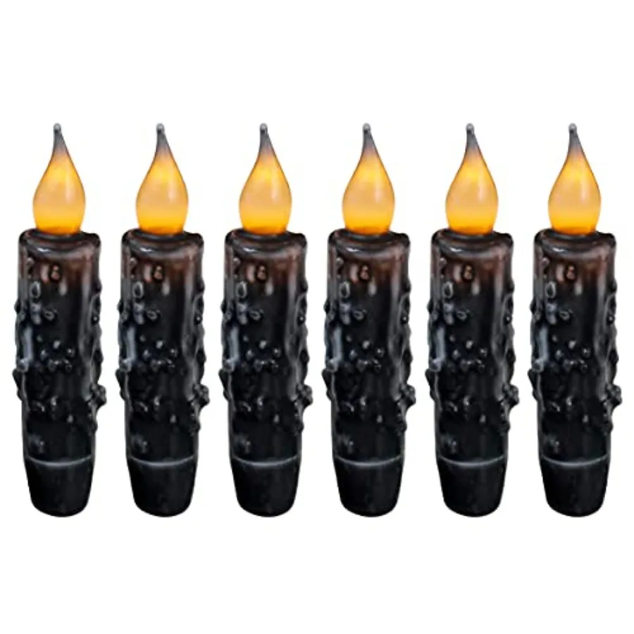 Real Wax Hand Dipped Battery Operated LED Timer Taper Candles Rustic Primitive Flameless Lights Décor 4-3/4 Inch 6 PCS in a Pac
Real Wax Hand Dipped Battery Operated LED Timer Taper Candles Rustic Primitive Flameless Lights Décor 4-3/4 Inch 6 PCS in a Pac