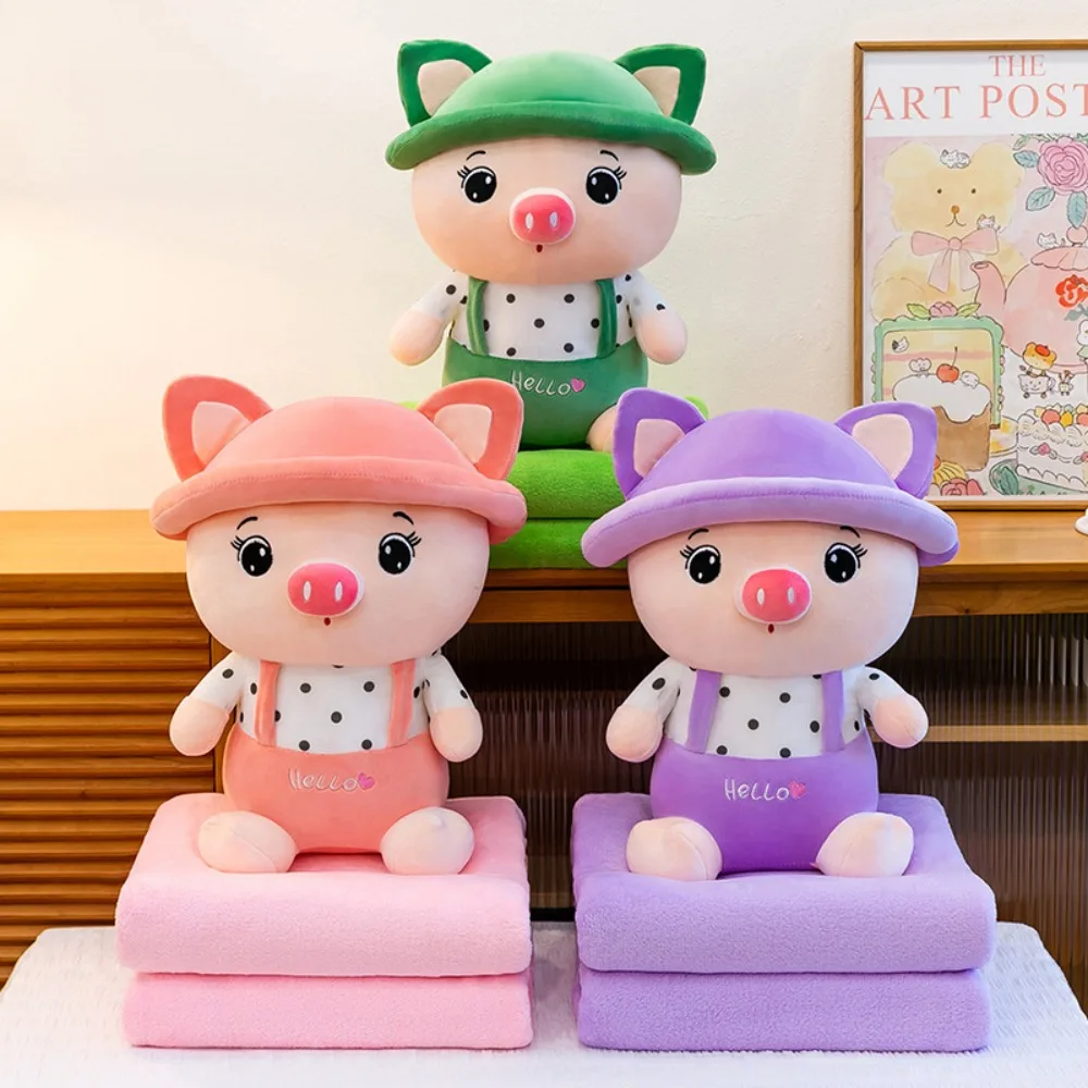 Cute Cartoon 2-in-1 Pillow Blanket for Office Soft Plush Pig Travel Blanket Portable Kids Throw Pillow All-Season
Cute Cartoon 2-in-1 Pillow Blanket for Office Soft Plush Pig Travel Blanket Portable Kids Throw Pillow All-Season