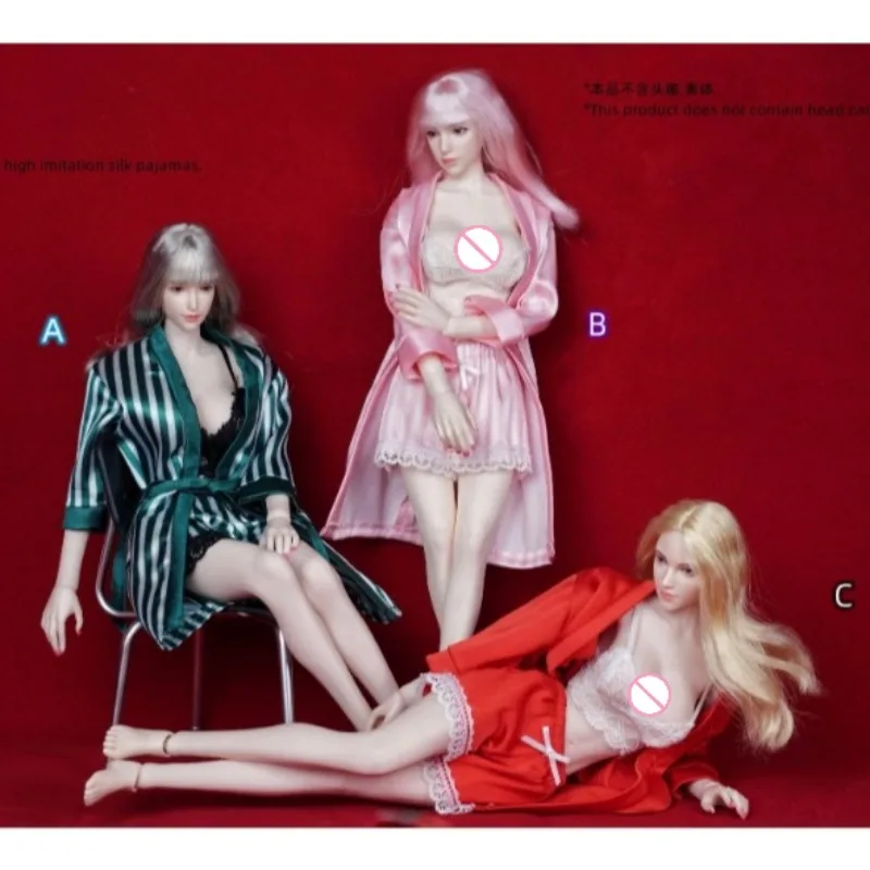 1/6 Scale Female Soldier Three Piece Silk Pijamas Night Gown Bra Panty Underwear Set Clothes Model for 12" Figure Ph TBl Body
1/6 Scale Female Soldier Three Piece Silk Pijamas Night Gown Bra Panty Underwear Set Clothes Model for 12" Figure Ph TBl Body