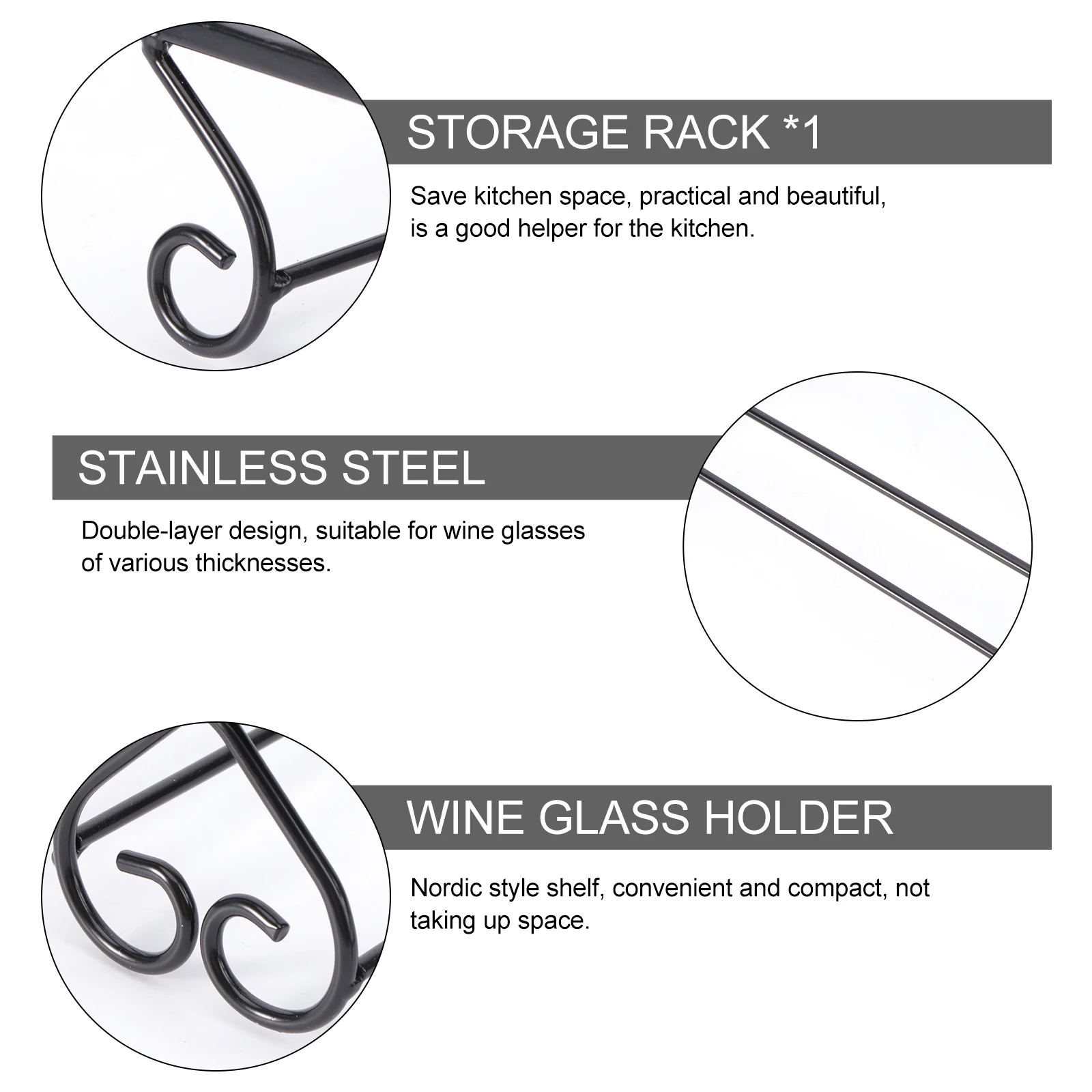 Upside down Glass Holder Home Hanging Cup Rack Goblet Stand Stainless Steel Kitchen Supply Household Bar
Upside down Glass Holder Home Hanging Cup Rack Goblet Stand Stainless Steel Kitchen Supply Household Bar