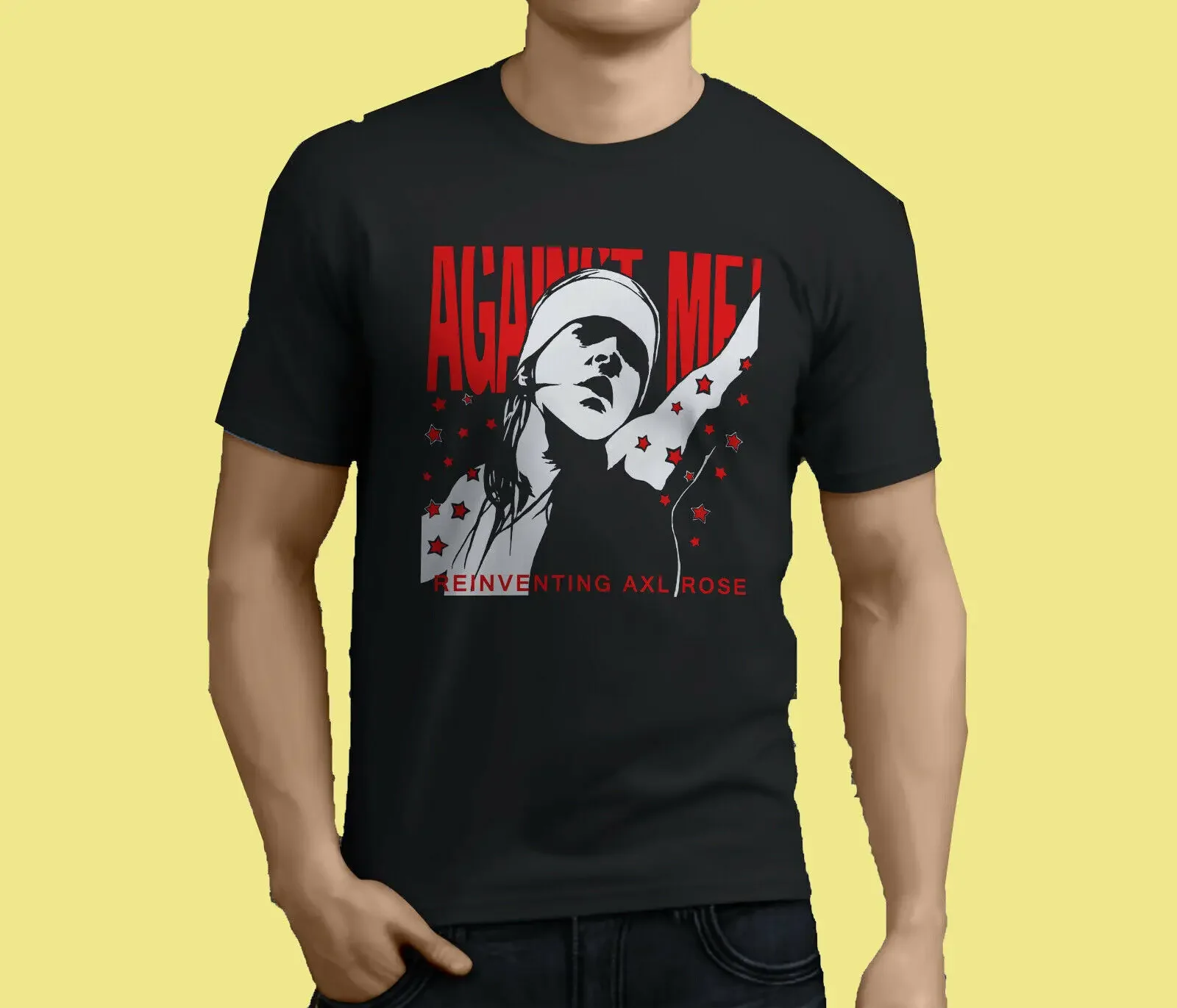 Новая популярная мужская футболка Against Me Reinventing Axl Rose Black, размер S-2XL
Новая популярная мужская футболка Against Me Reinventing Axl Rose Black, размер S-2XL